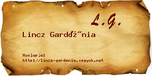 Lincz Gardénia névjegykártya